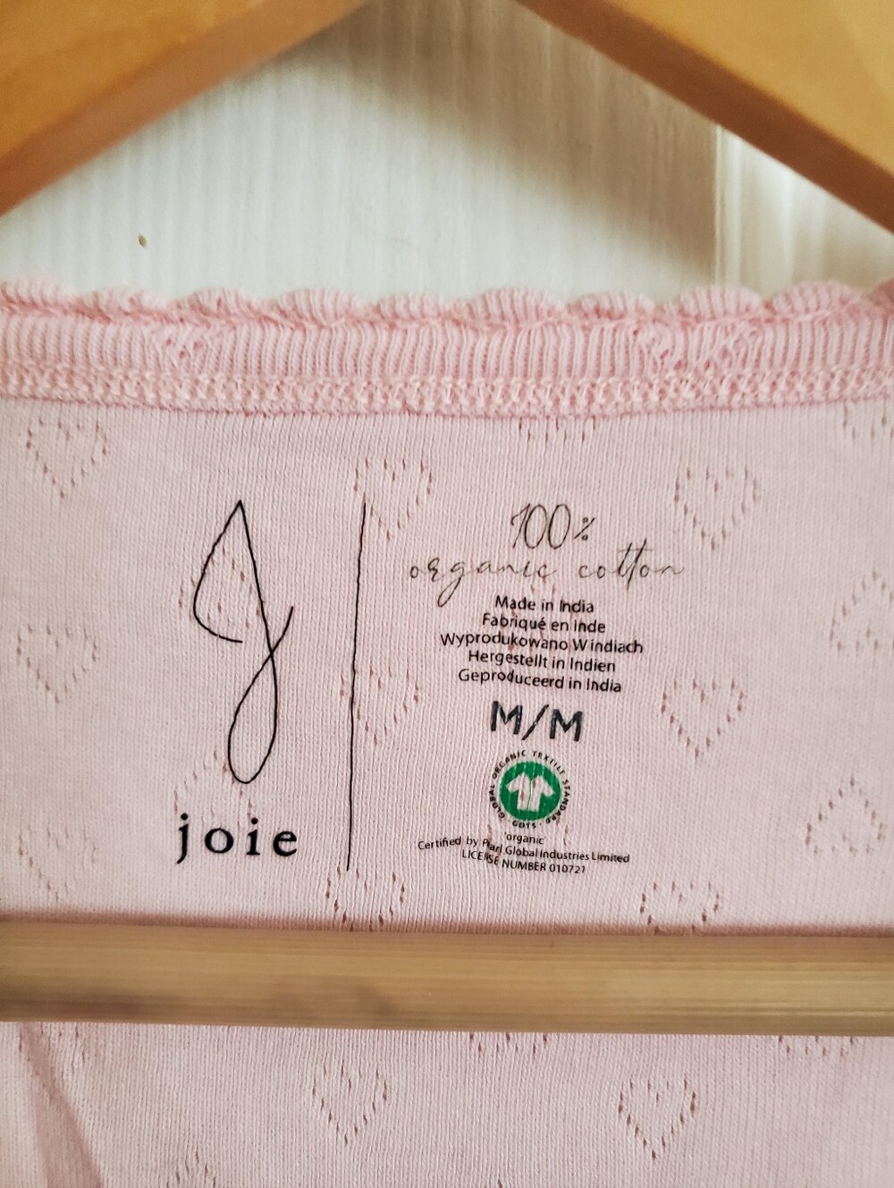Joie chalk pink heart-print lounge set size medium 100% organic cotton - Picture 4 of 12